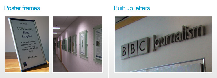 Poster frames / Built up letters